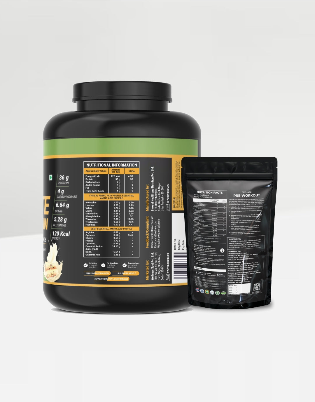 Isolate Protein 2kg and Pre workout 250g Combo Pack