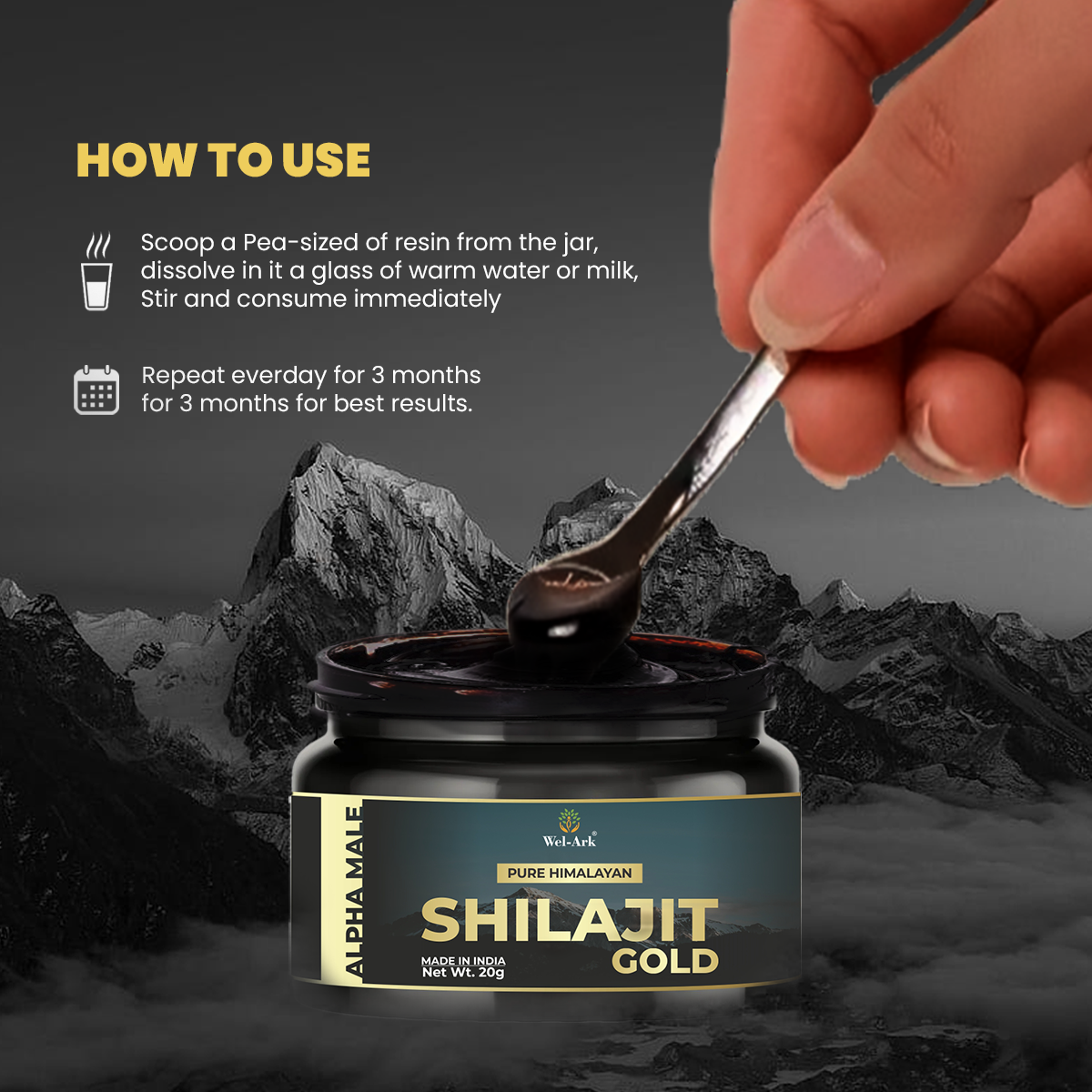 ALPHA MALE PURE HIMALIYAN SHILAJIT GOLD (20gm)