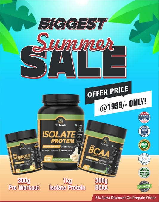 ISOLATE+ PRE WORKOUT+ BCAA BIGGEST SUMMER SALE COMBO