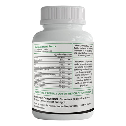 Wel-ark Plant-Based Biotin Tablets (60 Tabs)