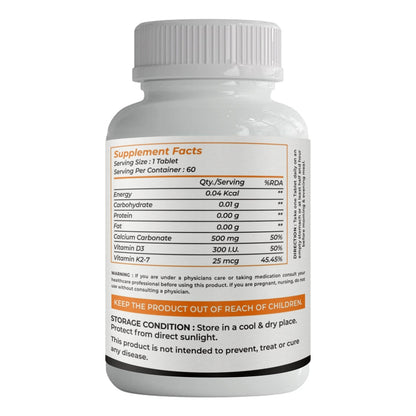 Wel-ark Vitamin D3+K2 Tablets (60 Tabs)