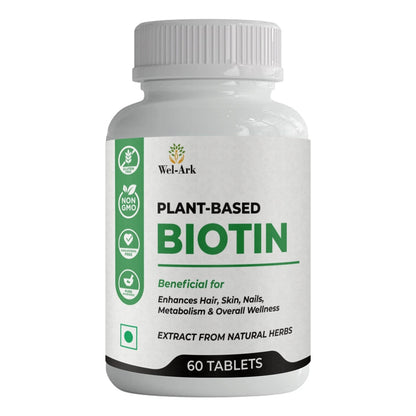 Wel-ark Plant-Based Biotin Tablets (60 Tabs)