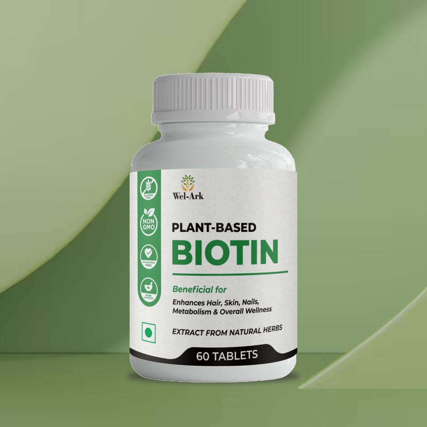 Wel-ark Plant-Based Biotin Tablets (60 Tabs)