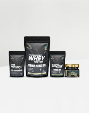 Whey + Preworkout +Creatine + Shilajit |Combo Sale